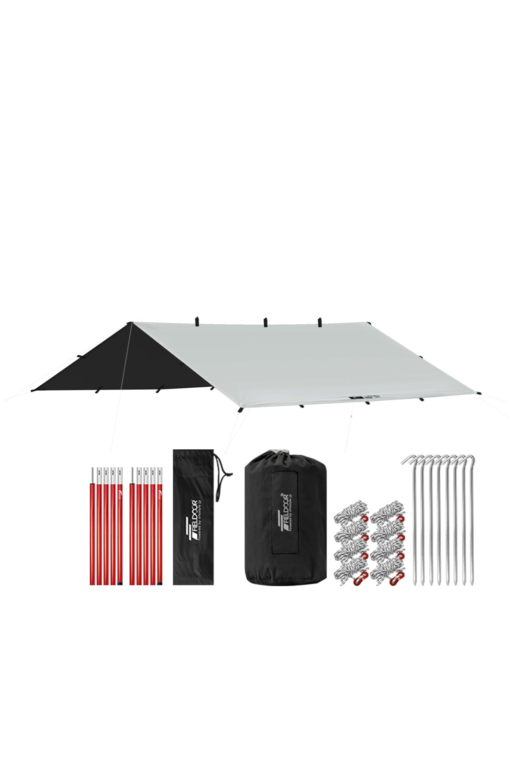 Amazon | FIELDOOR 【完全遮光】 スクエアタープ 遮熱 テント 日